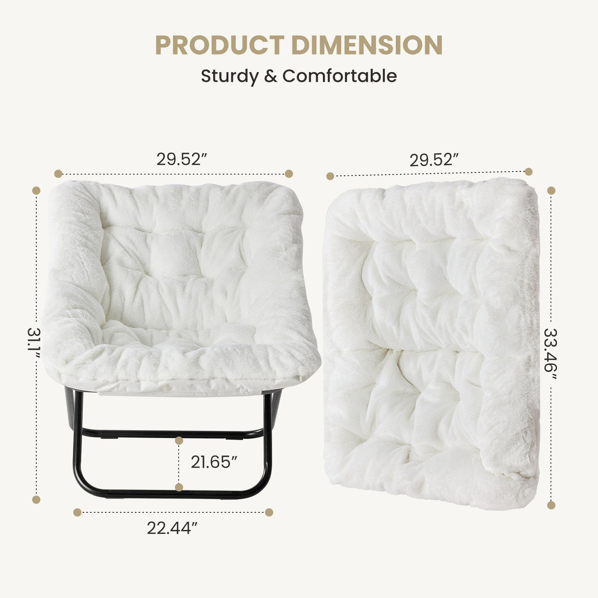 Foldable Lounge Chair with Multiple Color Options for Bedroom detail image