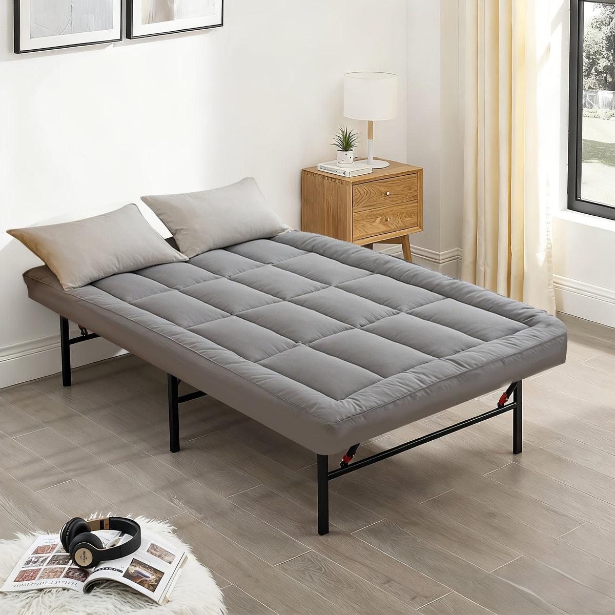 Foldable Mattress Topper, Portable Bed Topper for Bedroom Comfort and Support detail image - detail view 23