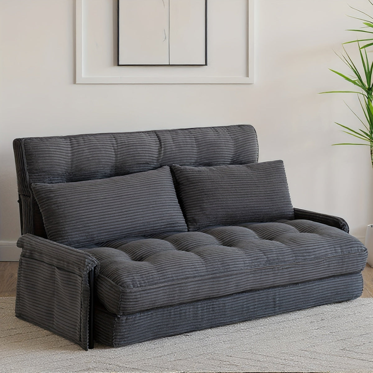 Sofa Bed shown in the Deep Gray option