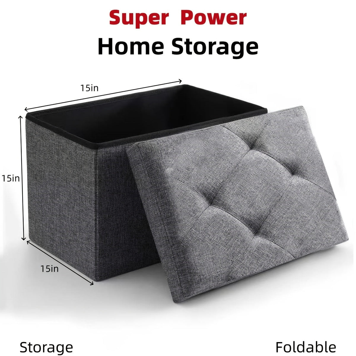 Ottoman shown in the Medium option