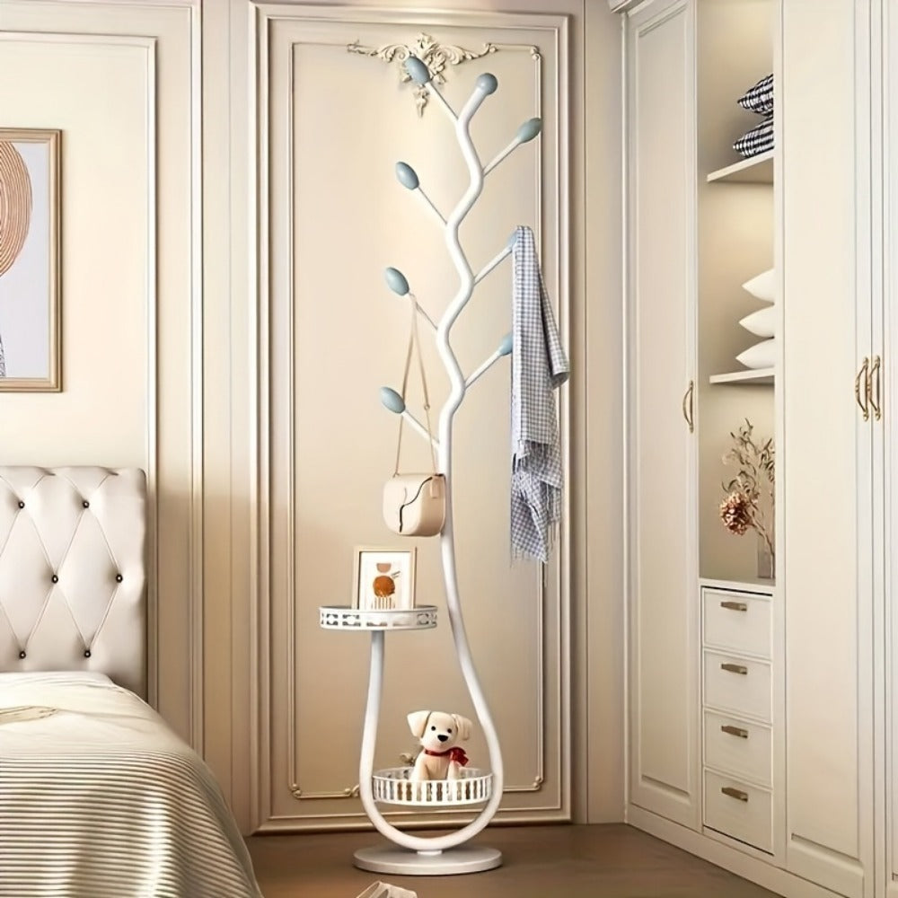 Freestanding Metal Clothes Rack with Rolling Wheels for Entryway detail image - detail view 5