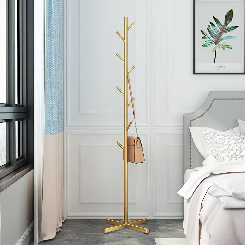 Coat Stand, Freestanding Metal Entryway Hat Rack for Coats Hats Bags Umbrellas shown in the main product view