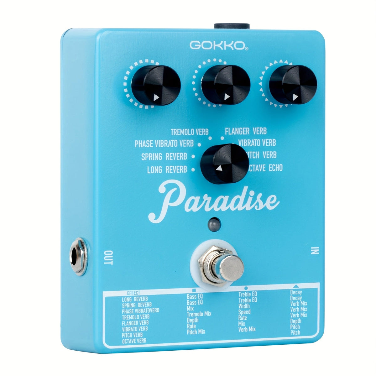 Guitar Effects Pedal shown in the Versatile Reverb option