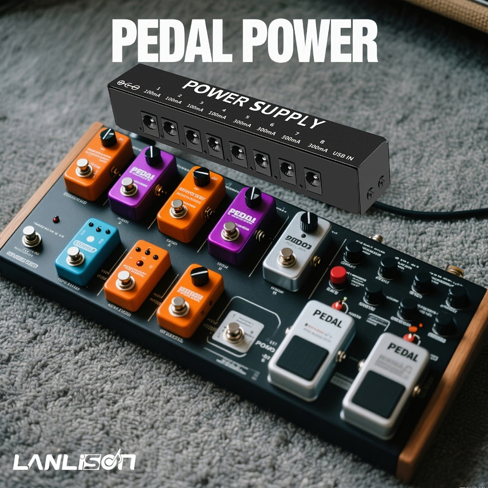 Guitar Pedal Power Supply, Portable, USB-C, USB, Effects for Powering Guitar Effects detail image - detail view 7