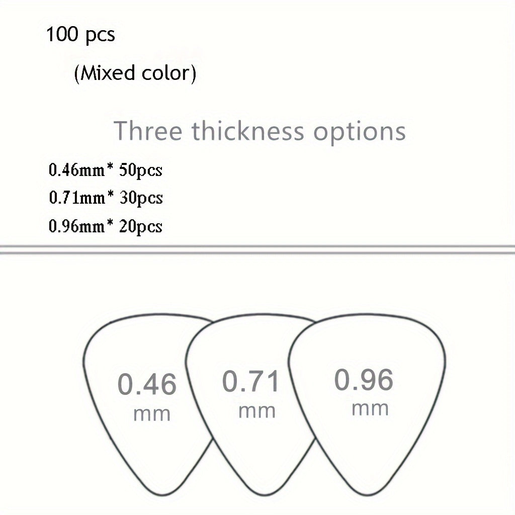 Guitar Pick Set shown in the 100pcs option