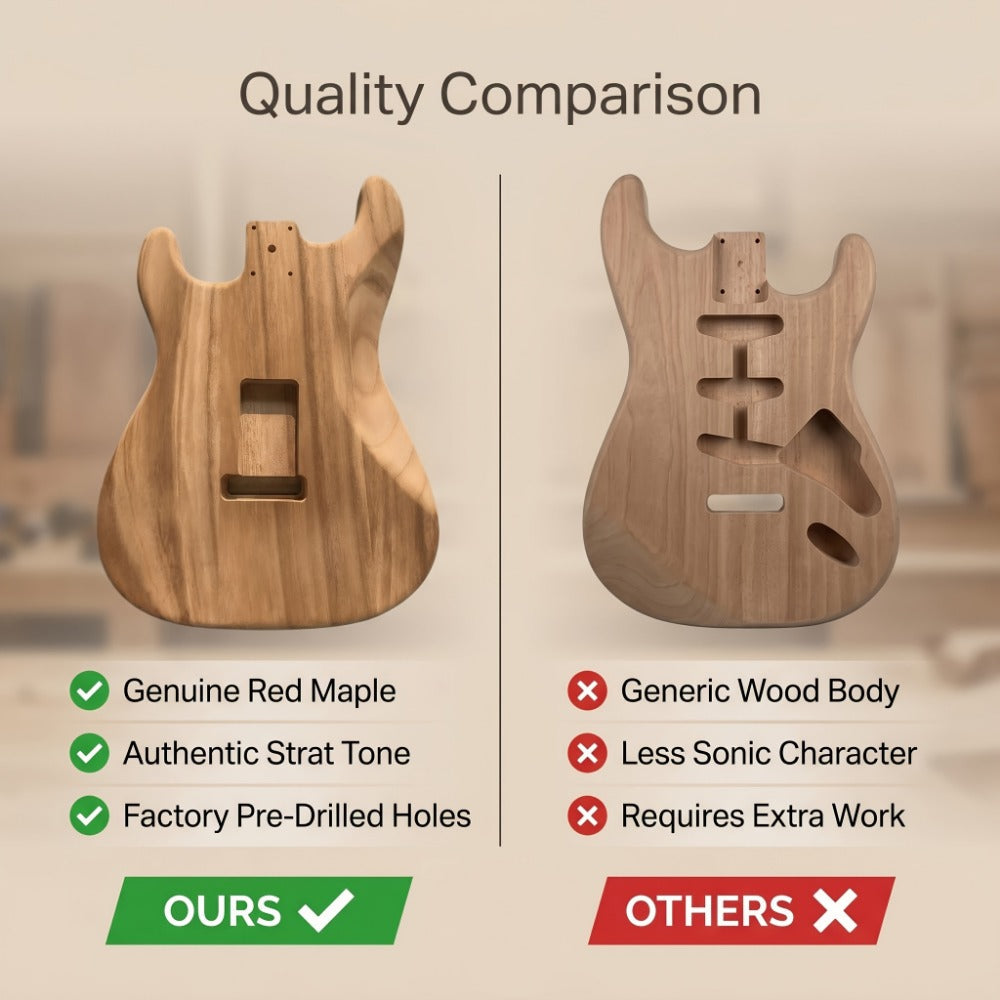 Guitar Stand, 43mm, Solid, Maple, Electric for Holding And Displaying Guitars detail image - detail view 6