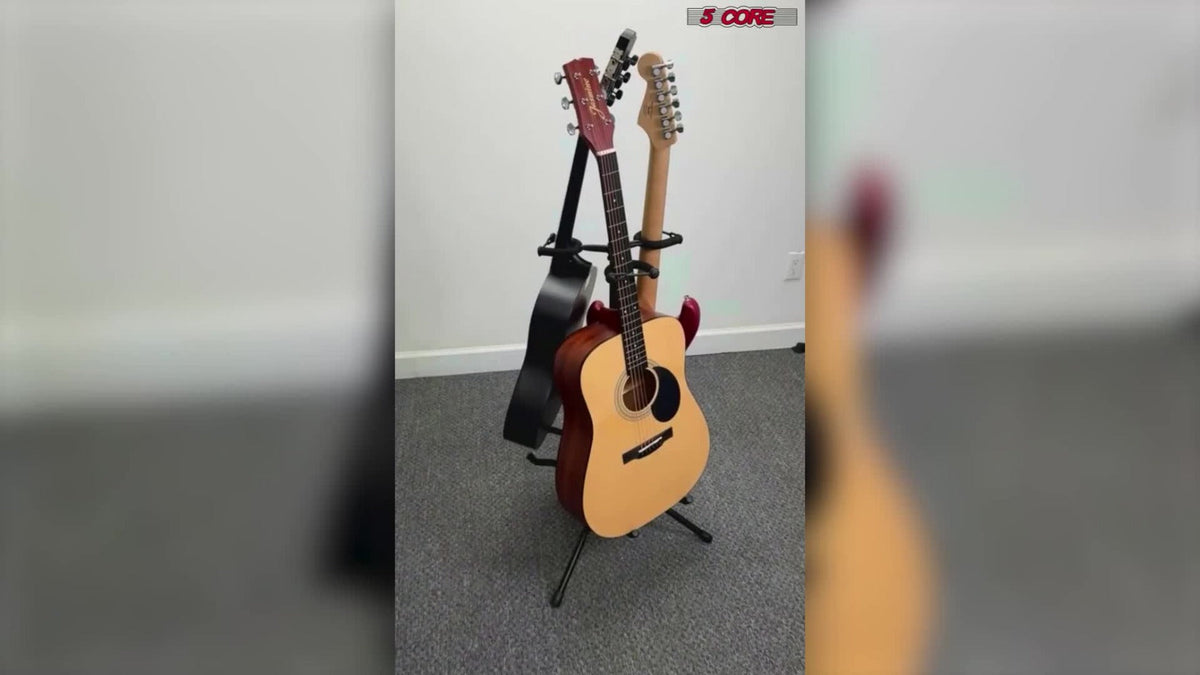 Guitar Stand, Foldable, Adjustable, Core, Triple for Holding And Displaying Guitars detail image - detail view 9