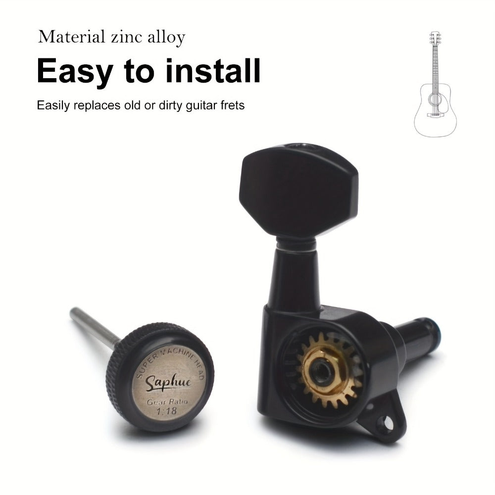 Guitar Tuning Peg Set, 6pcs, 6 pcs, SAPHUE, Premium for Replacing Guitar Tuning Hardware detail image - detail view 22