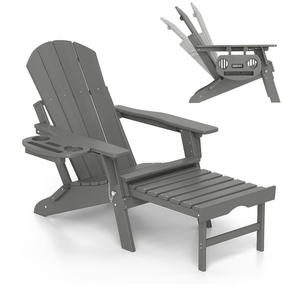 Adirondack Chair shown in the Grey, 1pc option