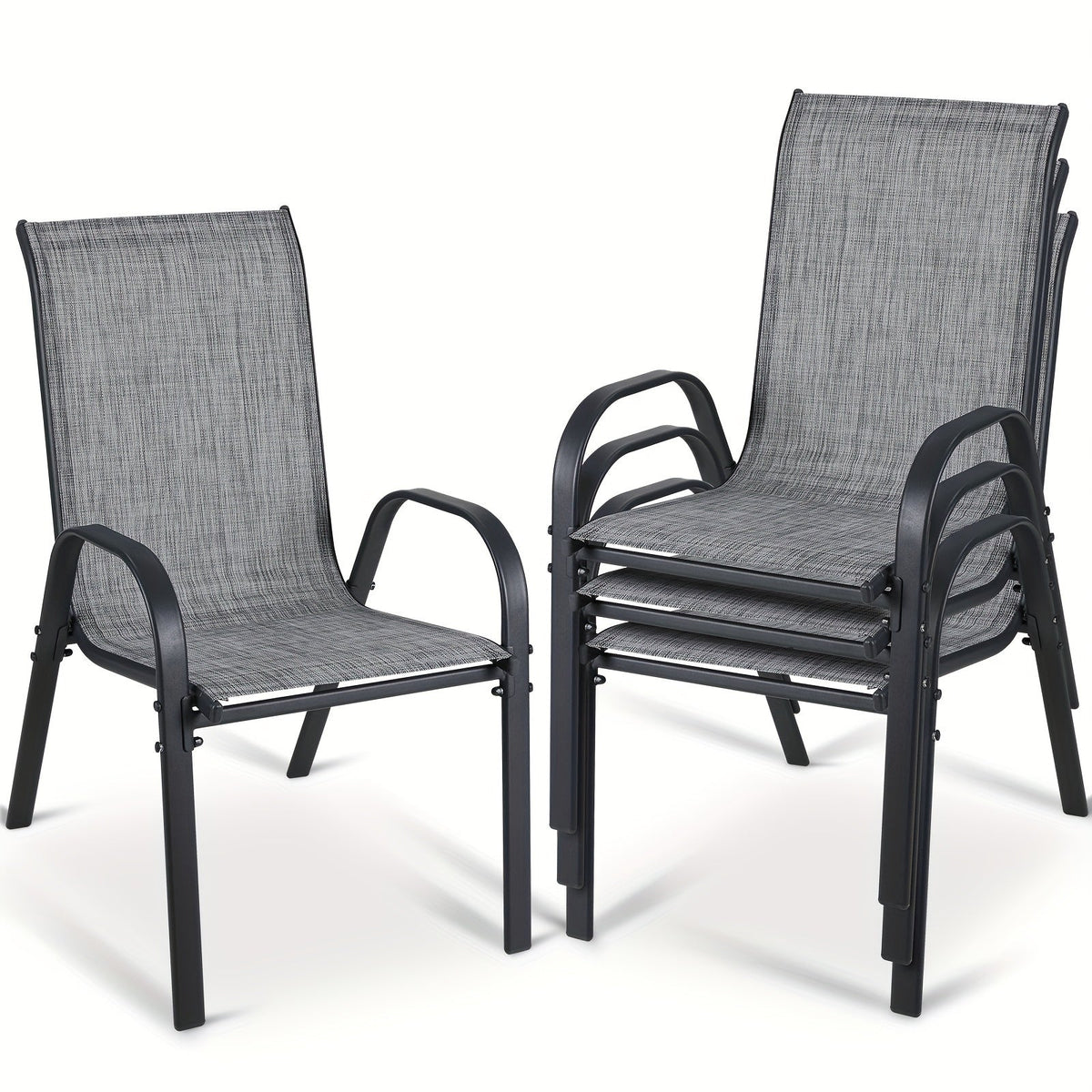 Patio Dining Chair shown in the Grey option