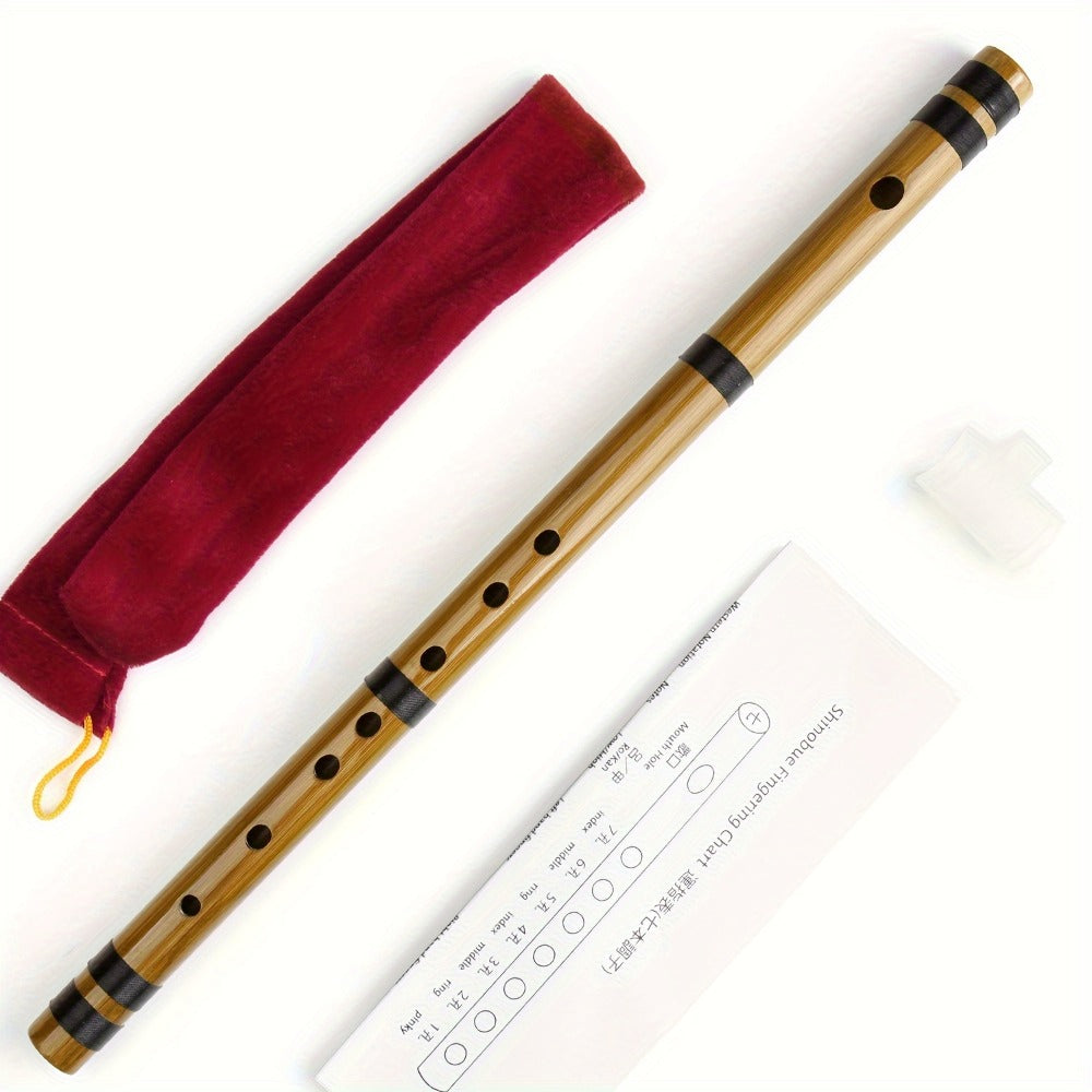 Japanese Bamboo Flute, Handmade 7/8-Hon Wind Instrument for Beginners detail image - detail view 4