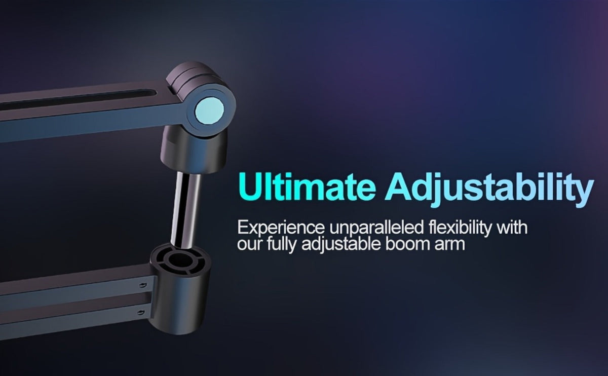 Low-Profile Microphone Boom Arm, 360-Degree Foldable Desk Mount Stand detail image - detail view 17