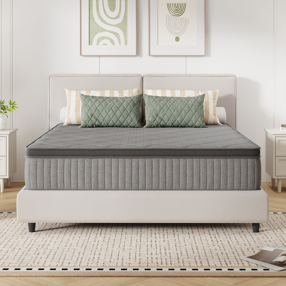 Mattress shown in the Twin XL, 10in Gray option