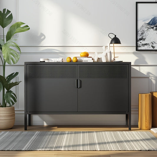 Storage Cabinet, Metal with 2 Doors & Adjustable Shelves, Industrial Steel Accent Cabinet shown in the main product view