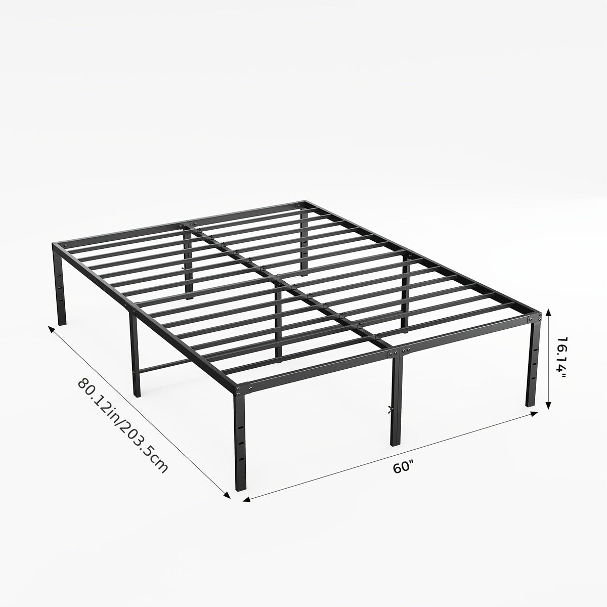 Bed Frame shown in the Queen (16IN) option