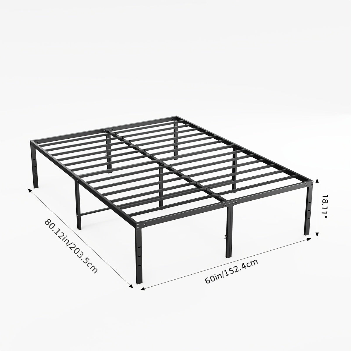 Bed Frame shown in the Queen (18IN) option