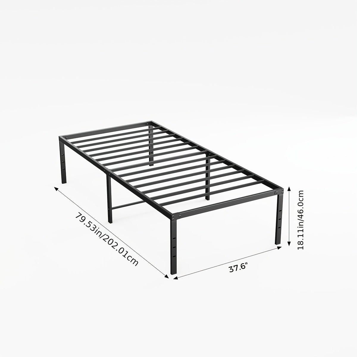 Bed Frame shown in the TwinXL (18IN) option