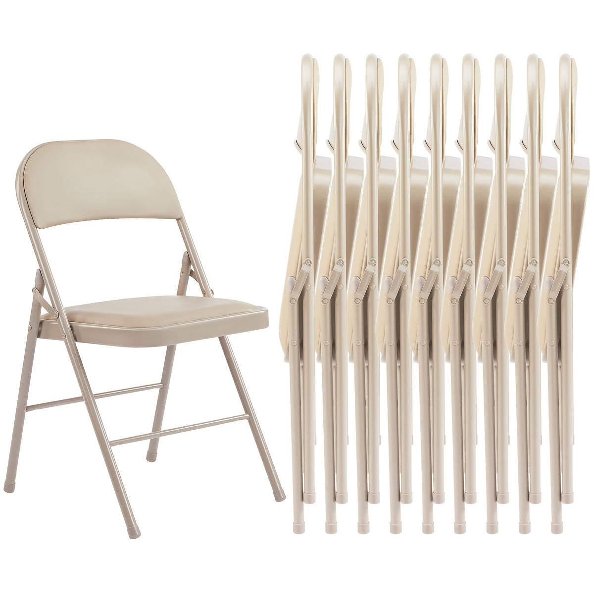 Folding Chair shown in the Khaki, 12 Pack option