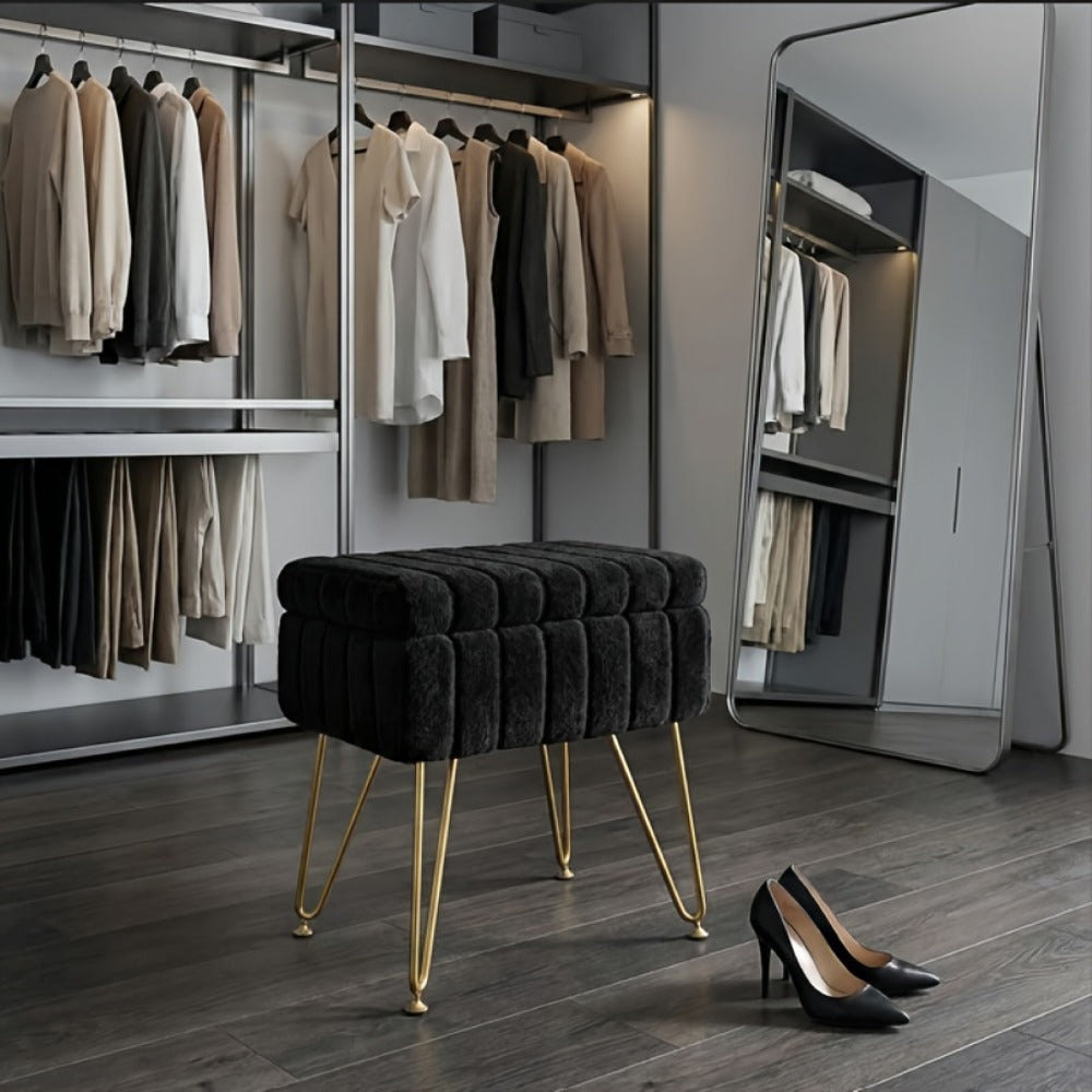 Metal Vanity Stool for Dressing and Daily Routines in Bedroom detail image - detail view 13