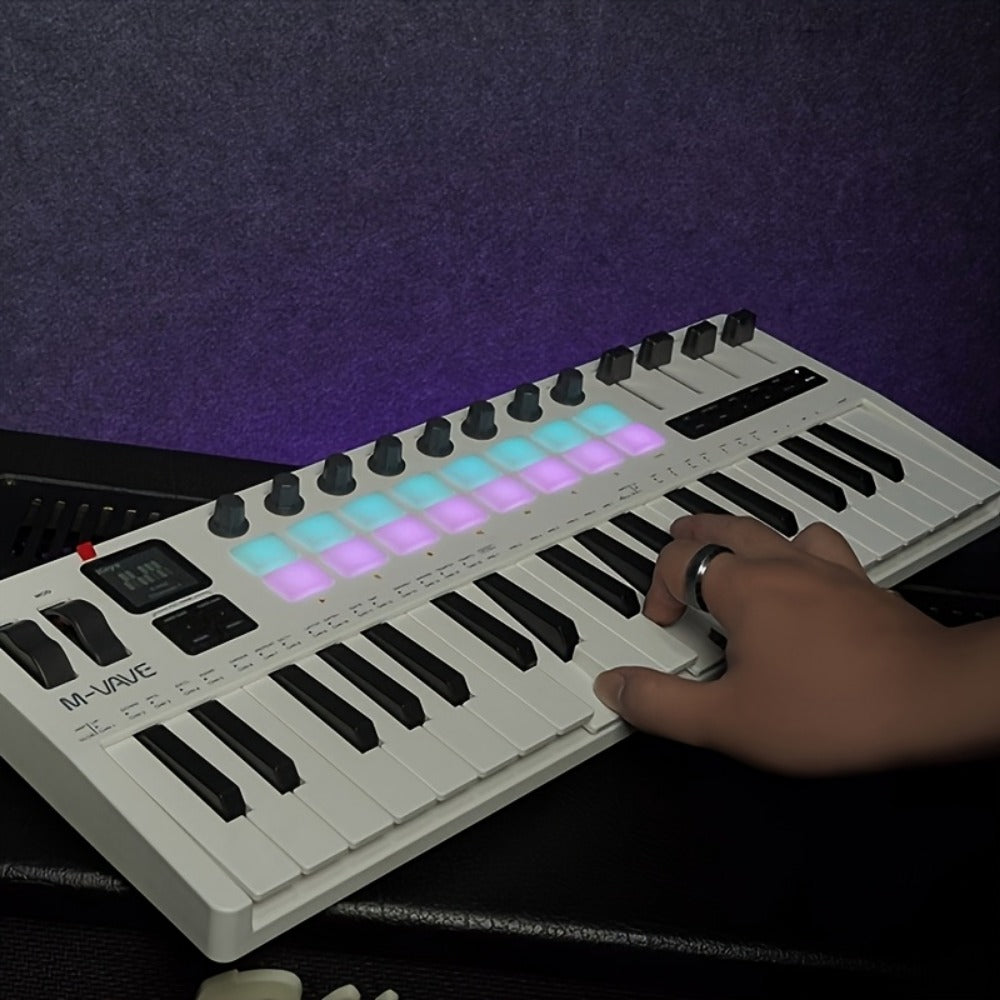 MIDI Keyboard Controller, Portable, 37 Keys, M-VAVE, SMK-37, Pro for Music Production detail image - detail view 6
