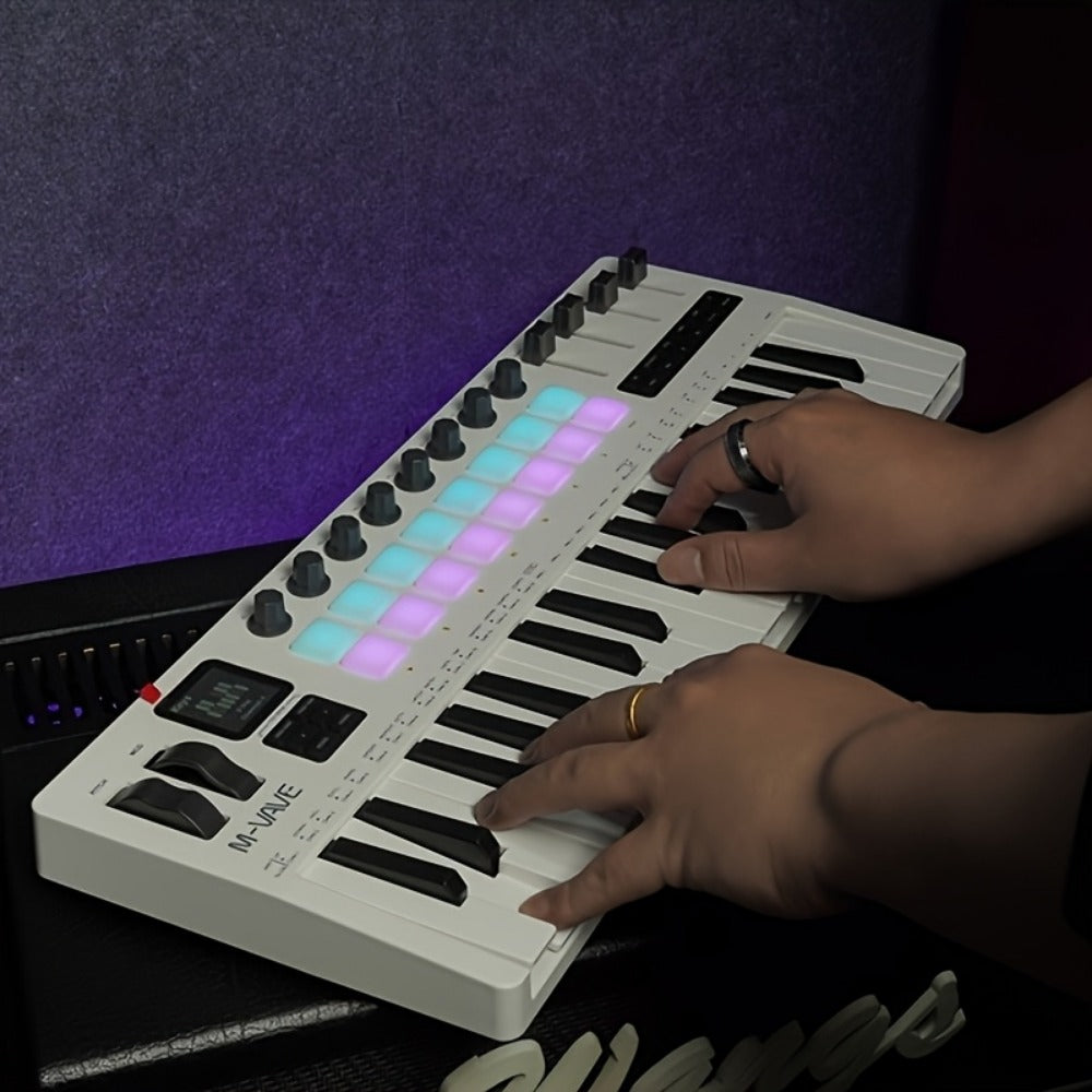 MIDI Keyboard Controller, Portable, 37 Keys, M-VAVE, SMK-37, Pro for Music Production detail image - detail view 7
