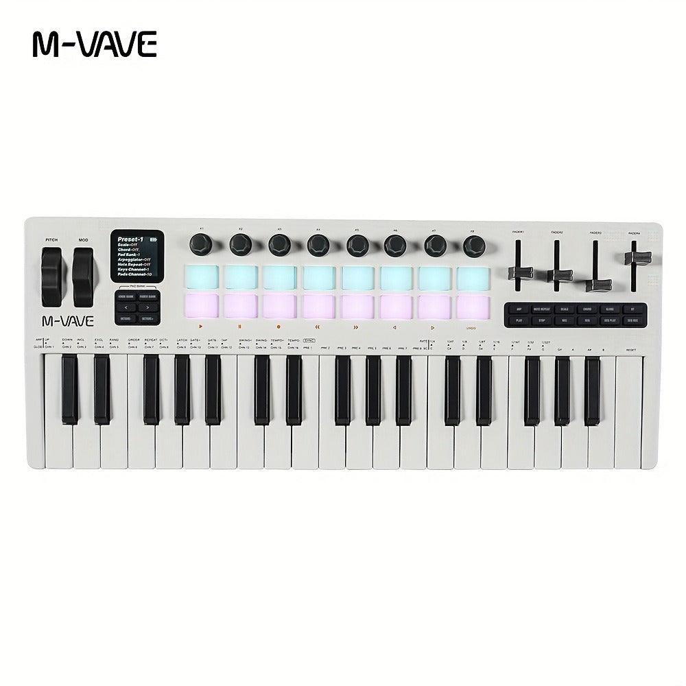 MIDI Keyboard Controller, Portable, 37 Keys, M-VAVE, SMK-37, Pro for Music Production detail image - detail view 9