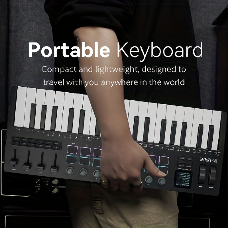 MIDI Keyboard Controller shown in the 【Shiny Black】 option