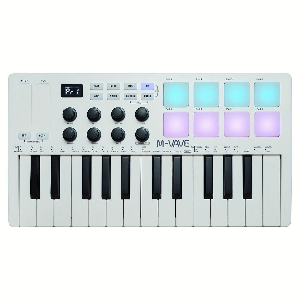 MIDI Pad Controller, RGB, Wireless, M-VAVE, 25-Key, Keyboard for Music Production detail image - detail view 5