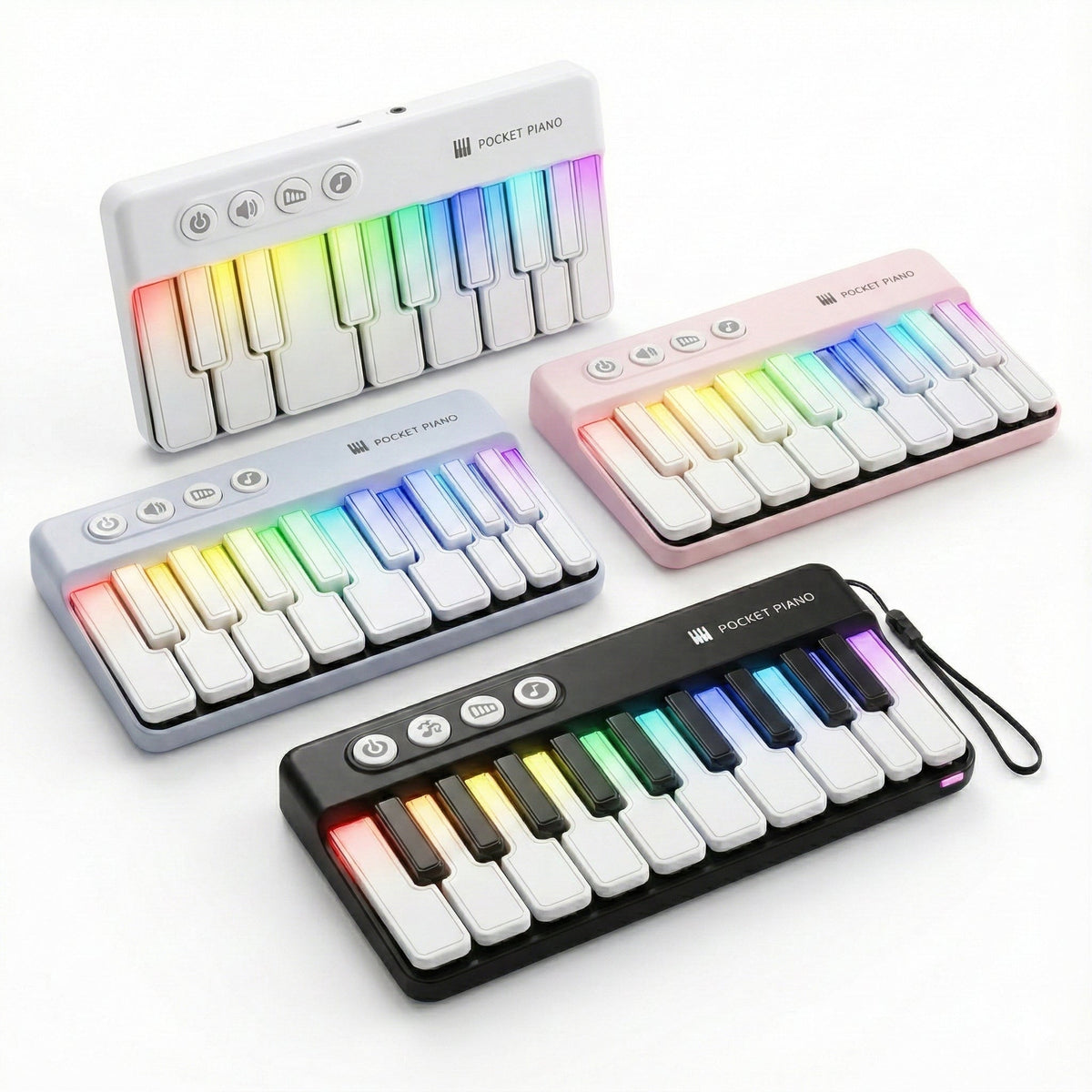 Mini Piano Keyboard shown in the White option