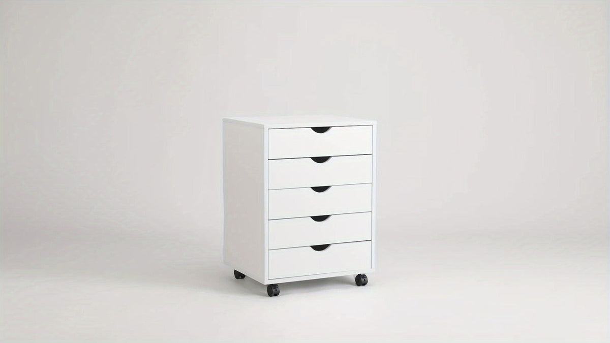 Multi-Drawer Rolling Bathroom Storage Cabinet, Freestanding Storage Cupboard detail image - detail view 11