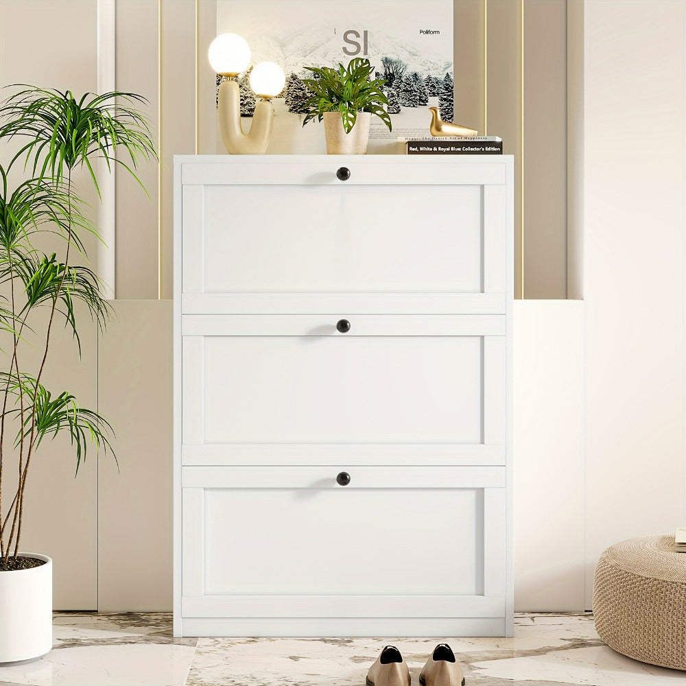 Narrow Shoe Cabinets And Shoe Storage with Hidden Storage for Entryway detail image - detail view 3