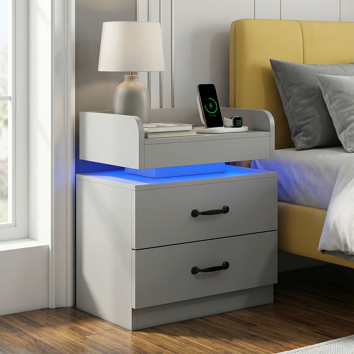 Nightstand shown in the Grey, 1pc option