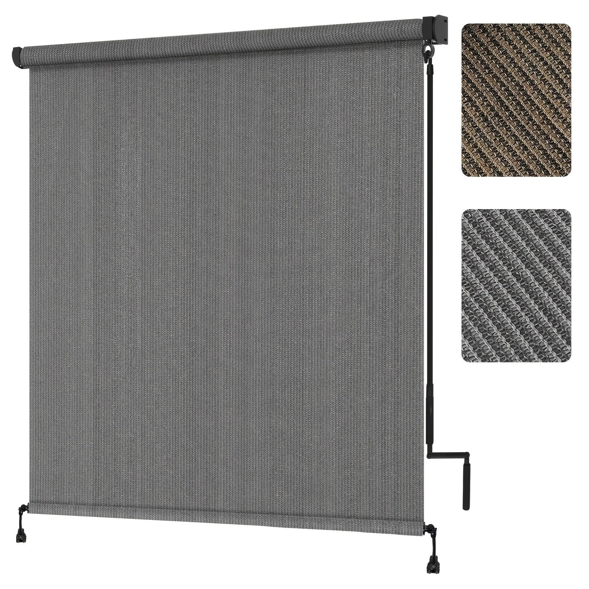 Outdoor Roller Shade shown in the Gray, 4×8FT (48"W x 96"H) option