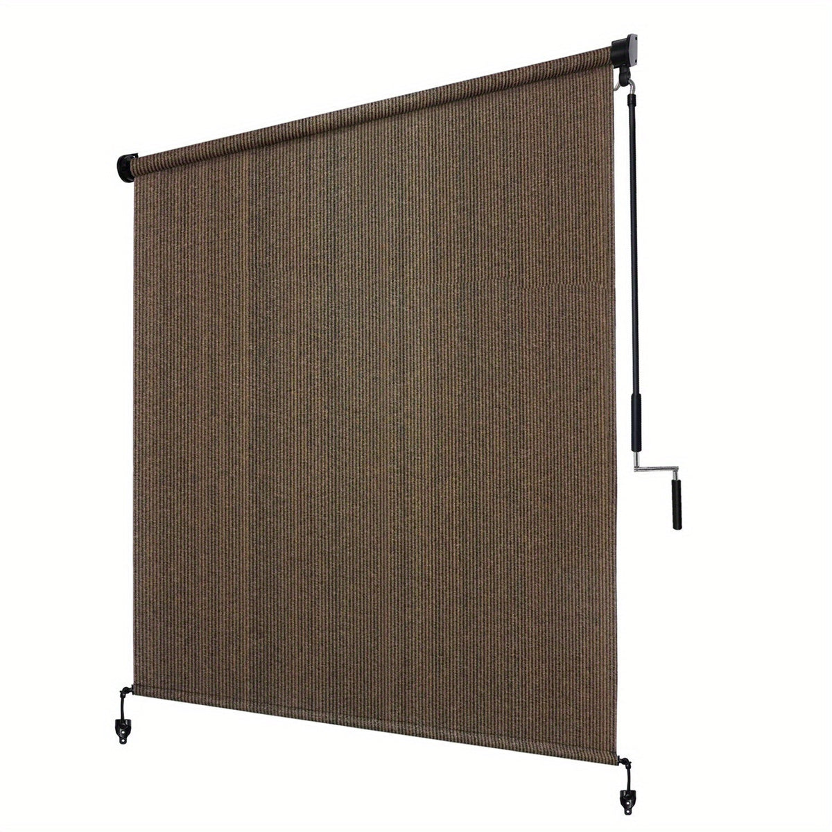 Outdoor Roller Shade shown in the Mocha, 72"W X 72"H option