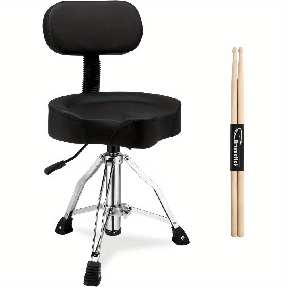 Oversized Drum Throne with Backrest, Adjustable Motorcycle-Style Seat detail image - detail view 3