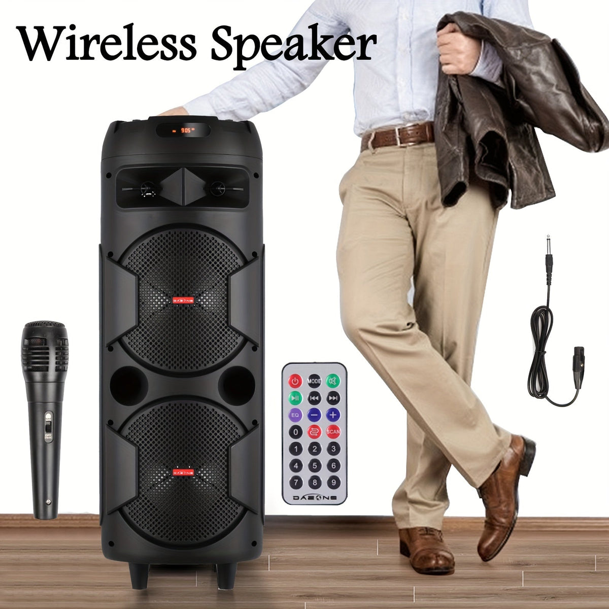 Portable PA Speaker shown in the Black option