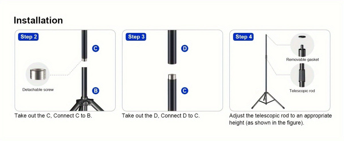 Portable Tripod Microphone Boom Stand with Clip and Carrying Bag detail image - detail view 11