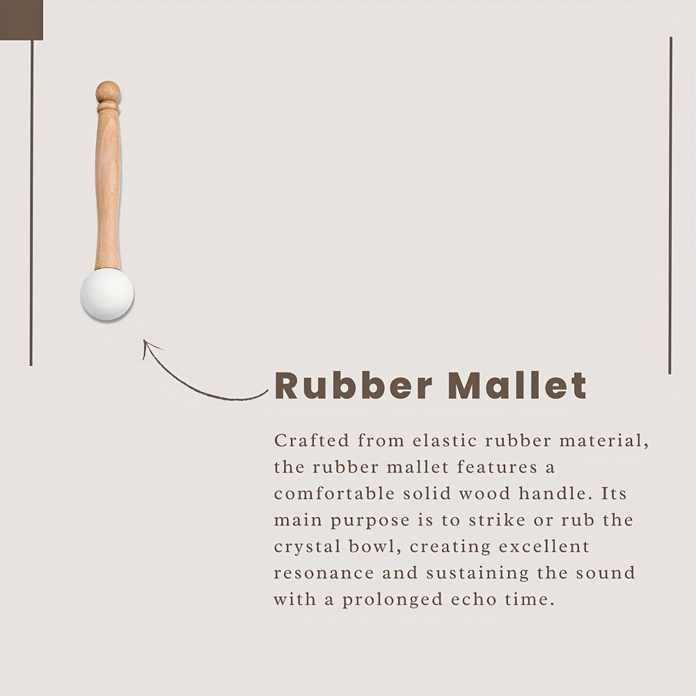 Quartz Crystal Singing Bowl, 10-Inch White Sound Bowl with Mallet detail image - detail view 8