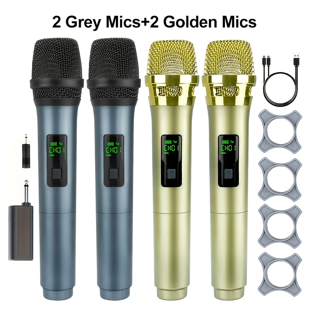 Recording Microphone shown in the 2 Grey Mics+2 Golden Mics option