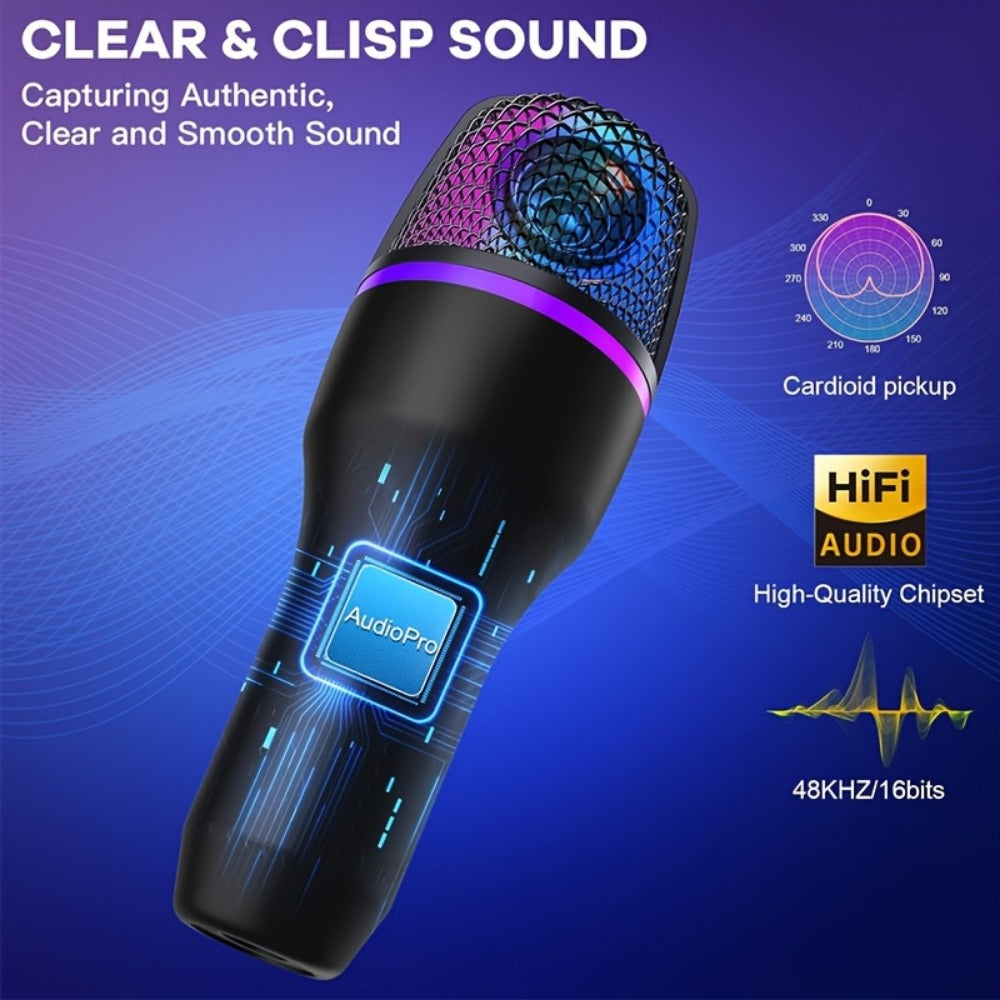 Recording Microphone, RGB, Condenser, All-in-one, Gaming for Recording and Streaming detail image - detail view 5
