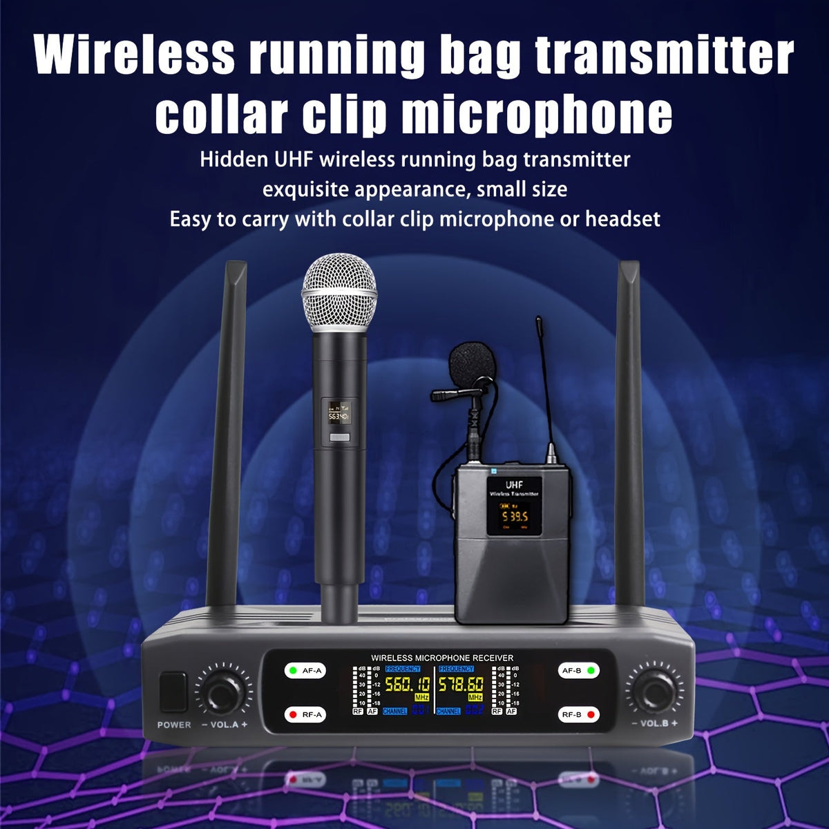 Recording Microphone shown in the Handheld+lavalier style option