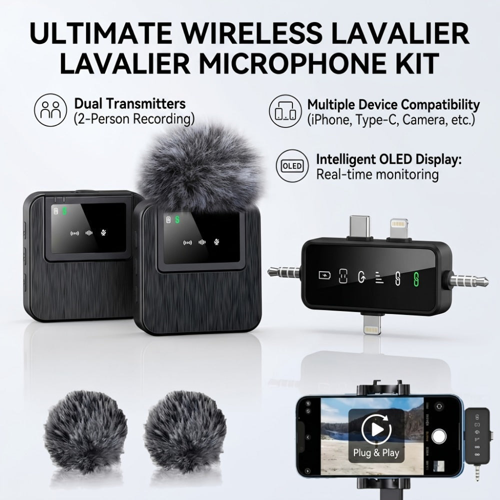 Recording Microphone, Wireless, Portable, Lavalier for Recording and Streaming detail image - detail view 4