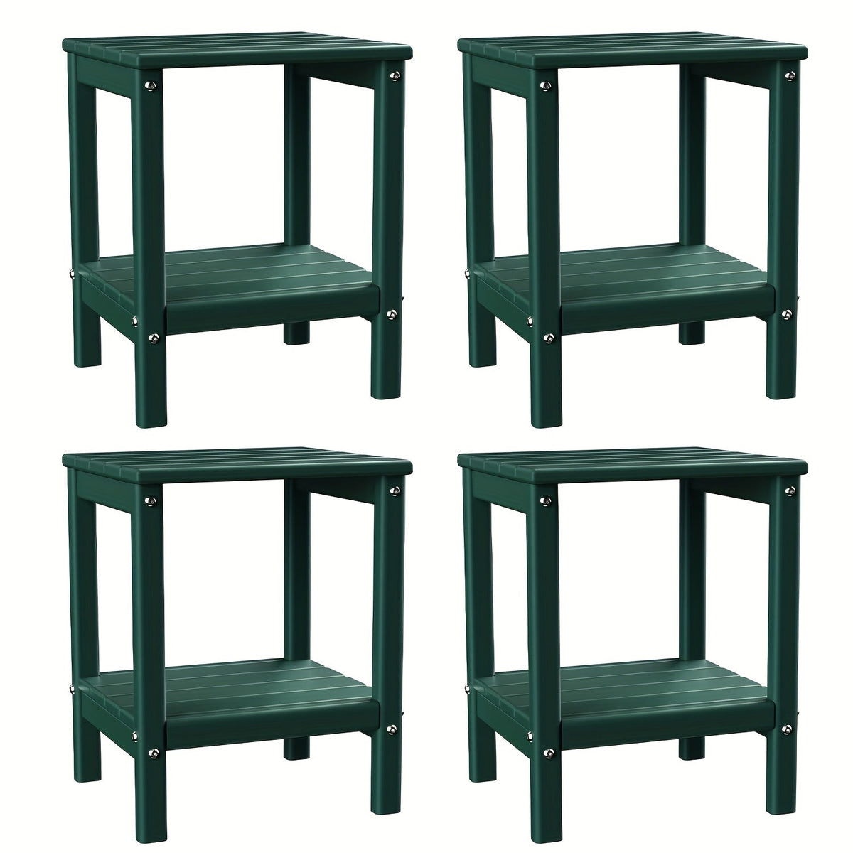 Outdoor Side Table shown in the Forest, 4pcs option