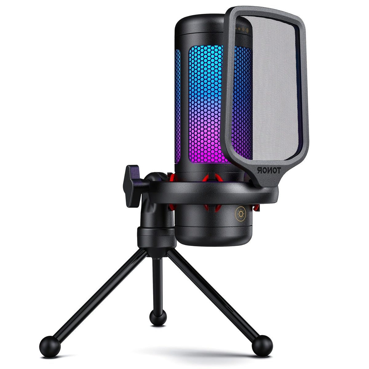 RGB USB Condenser Microphone Kit shown in the Black-Vertical option