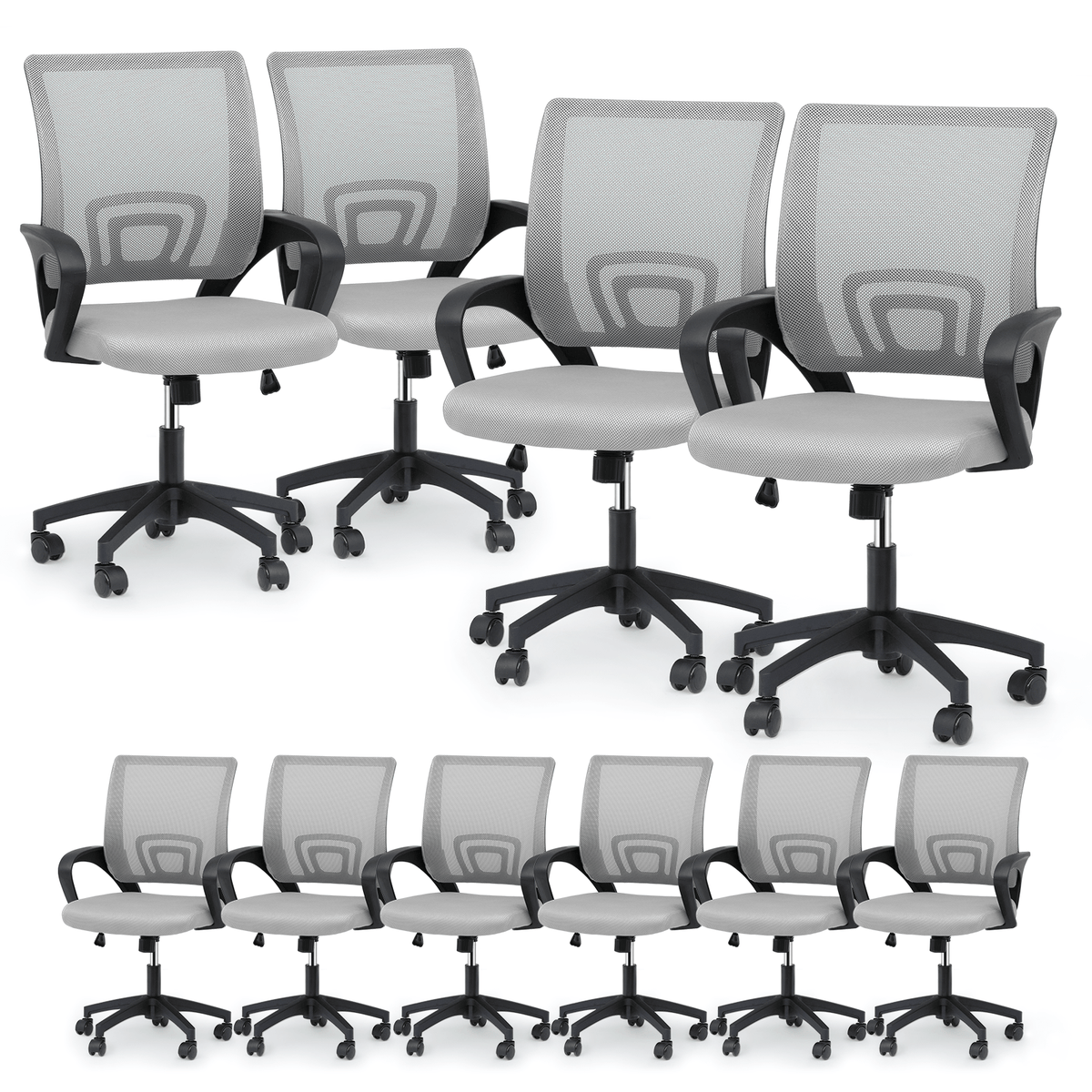 Office Chair shown in the Grey - 10 Pcs option