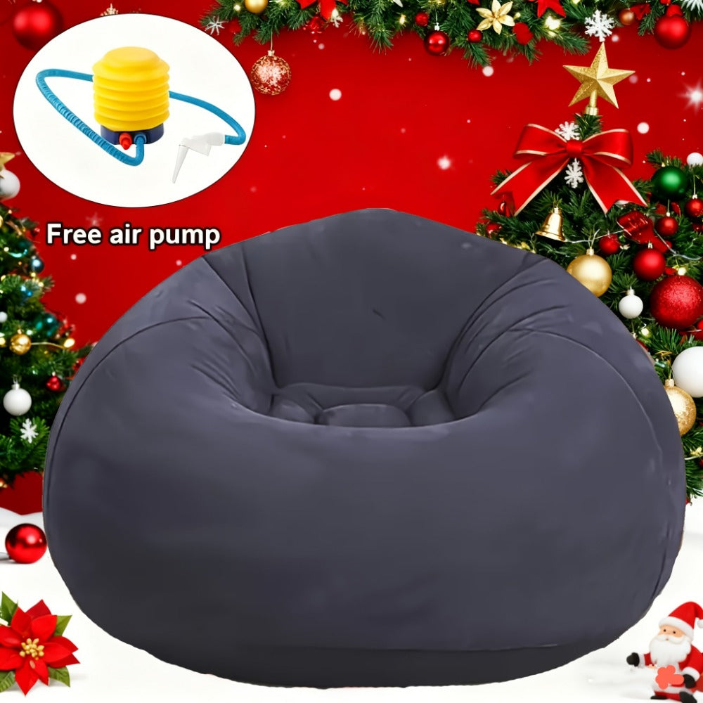 Round Bean Bag Chair with Multiple Color Options for Living Room detail image - detail view 3
