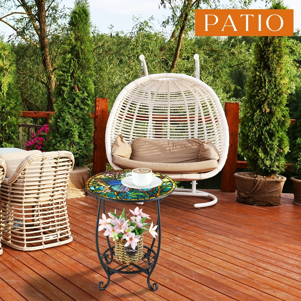 Round Outdoor Side Table, Adirondack Side Table for Outdoor Serving and Relaxation detail image - detail view 6