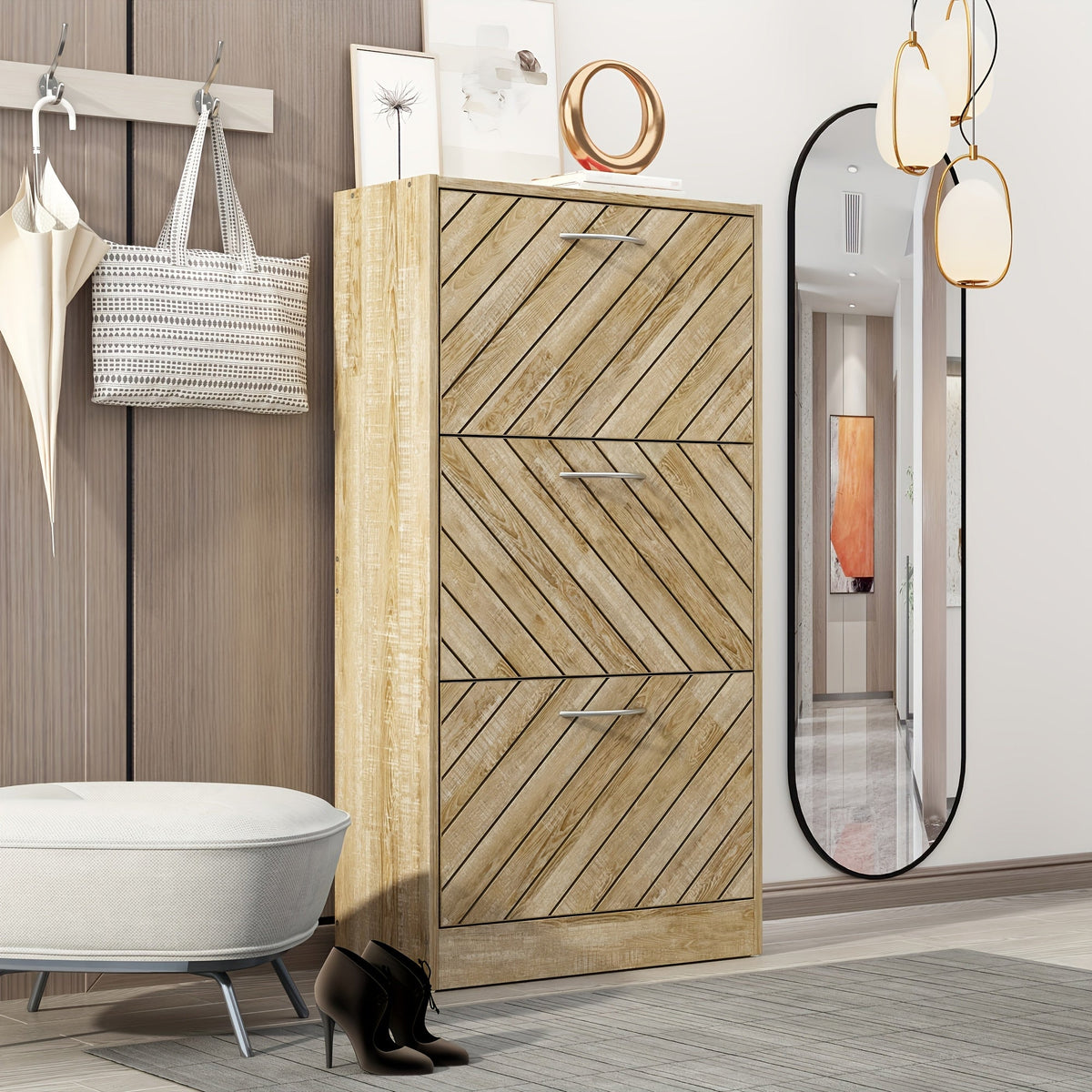Shoe Cabinet shown in the one-size, Ginger option