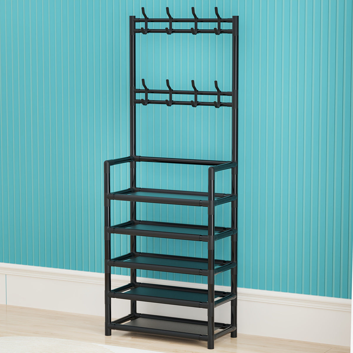 Shoe Rack shown in the Black - Reinforced Version option