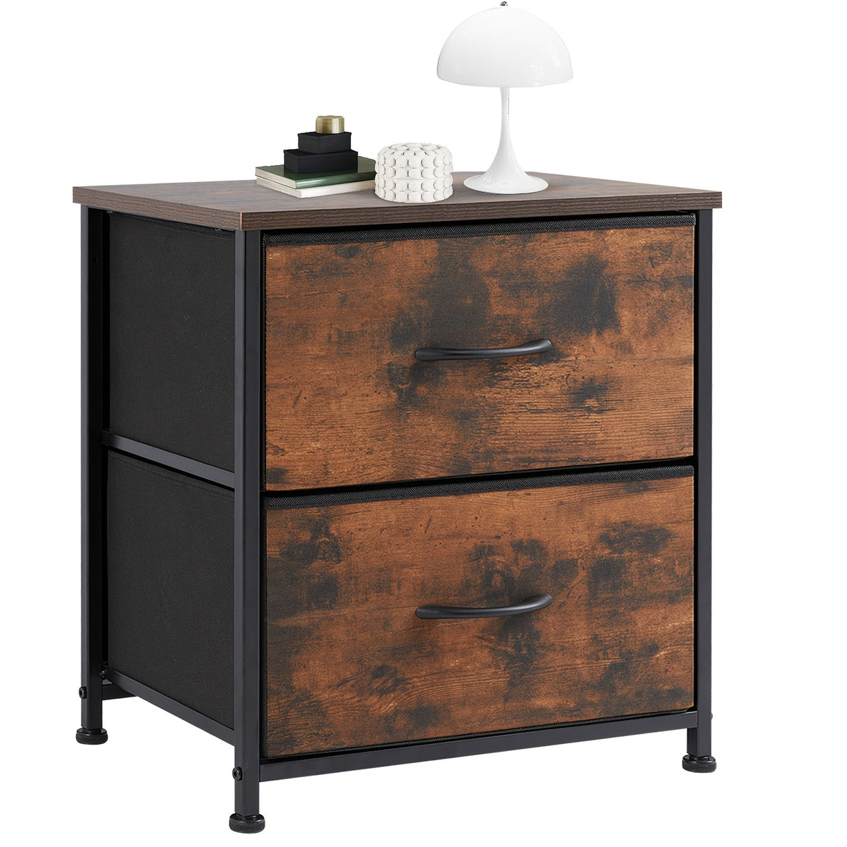 Dresser shown in the 2-drawer rust option